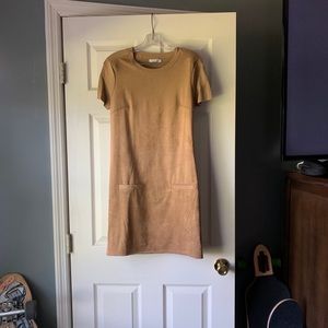 New York & Company faux suede tan dress size XS